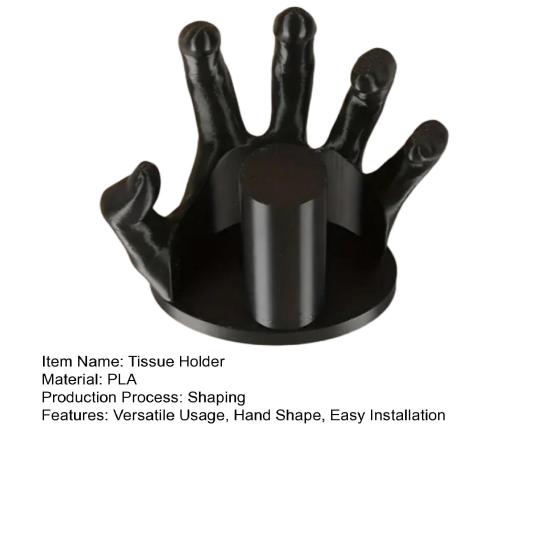Hand-Shaped Tissue Holder Resin Toilet Paper Roll Stand Easy Installation Bathroom Kitchen Napkin Organizer