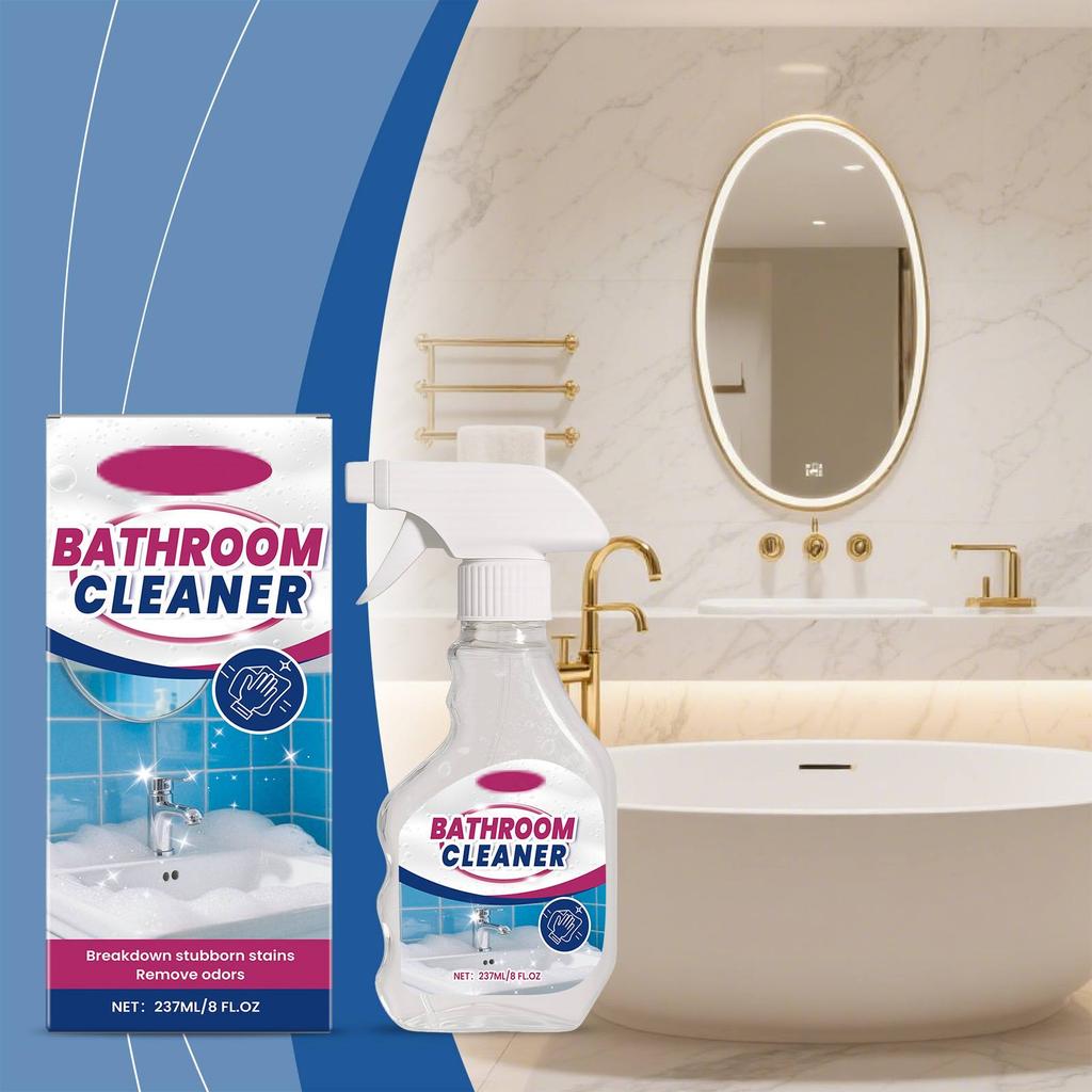 Bathroom Cleaner, Descaling And Stain Remover, Household Multi-functional Cleaning Without Damaging Tile Walls,237ml