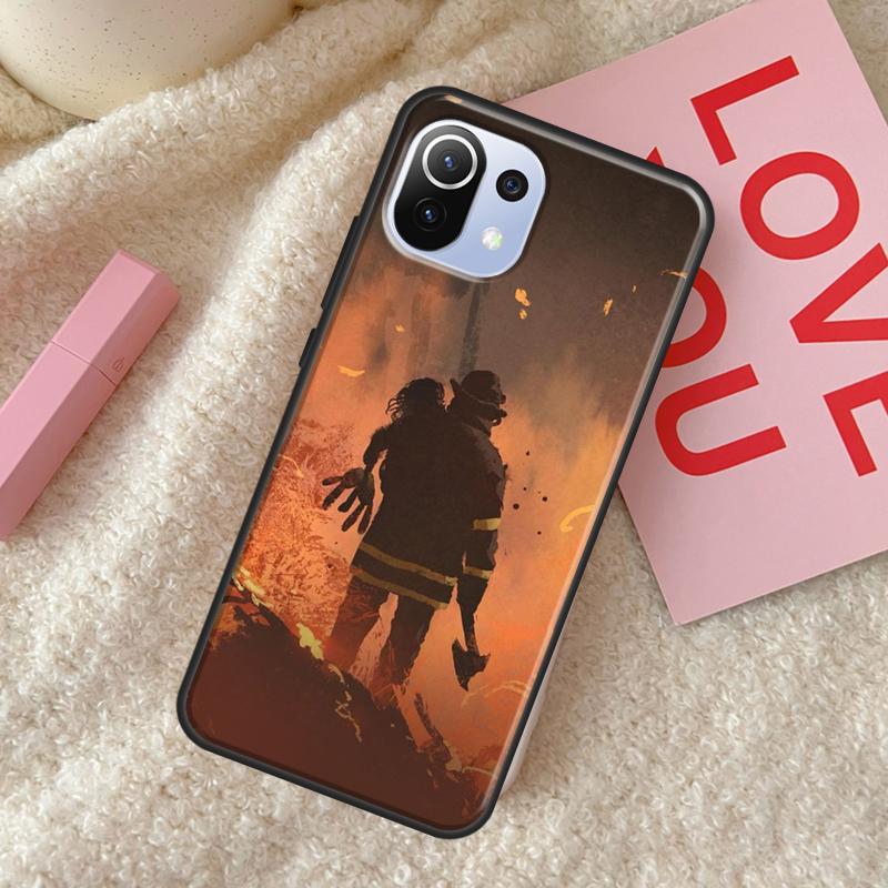 Firefighter Heroes Fireman Case For Xiaomi 11T Pro 12 Mi 11 Lite Cover For POCO X3 GT X4 Pro F1 F3 M3 M4 Pro Cover