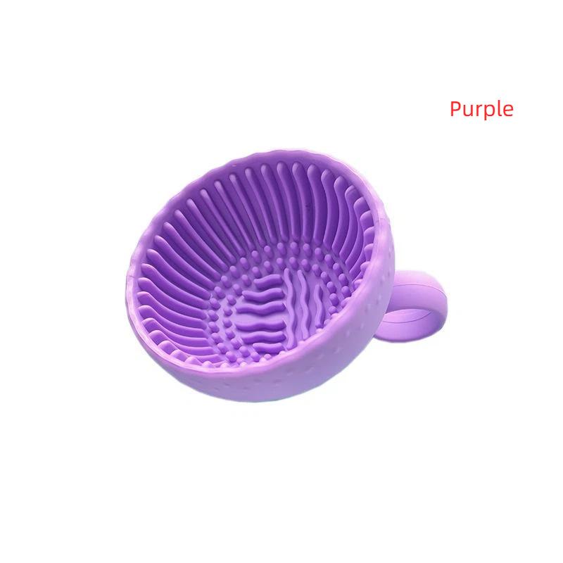 1Pcs Premium Silicone Scrubber & Non-Slip Bowl Quick Clean Makeup Brush Cleaning Bowl Effortless Deep Cleaning For All Facial