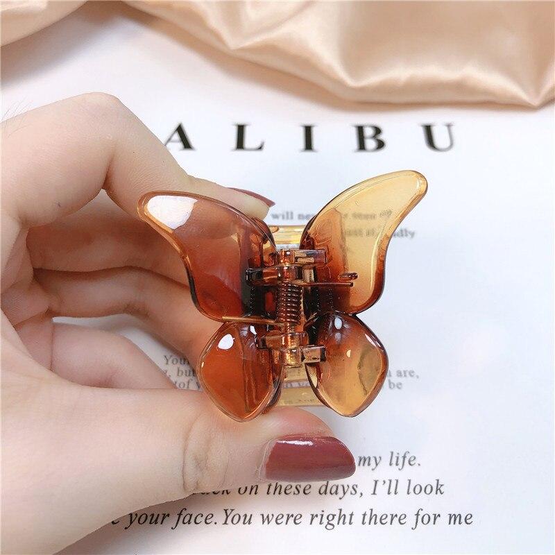 8 Style Transparent Mini Hair Pins Claw Crab Girls Women Barrette Acrylic Butterfly Hair Clips Korean Hair Accessories