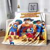 Dogtanian Three Muskehounds Vintage Cartoon Flannel Throw Blanket Gradient Dog Sofa Cover Home Decor Gift For Animation Lovers