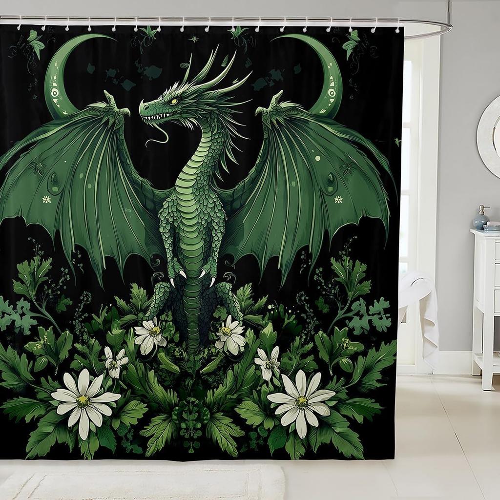 Pink Fox Shower Curtain Japanese Cherry Blossoms Bath Curtain Girls Teens Cute Cartoon Bathroom Shower Curtain Set Waterproof