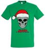 Christmas Skull Mens T-Shirt Xmas Santa Claus Santa Claus Merry