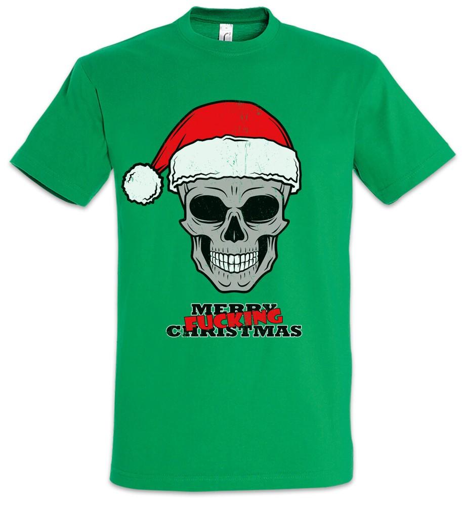 

Christmas Skull Mens T-Shirt Xmas Santa Claus Santa Claus Merry S