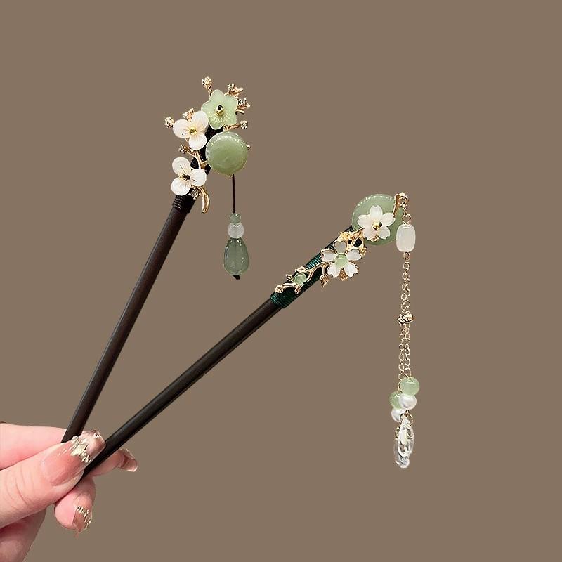 Antique Wooden Hairpin Women's Elegant Hair Stick New Chinese Simple Cheongsam Hairpin Headwear Jewelry Hair Accessories