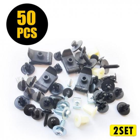 100PC Under Engine Cover Mudguard Clips Shield Screws for Universal Toyota Lexus
