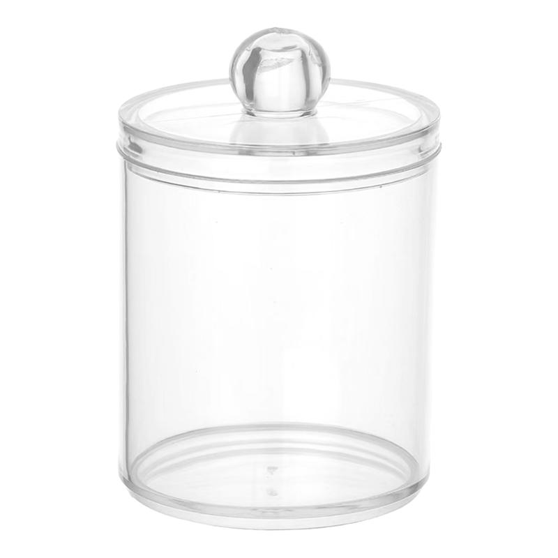 Transparent Cotton Swab Storage Box Portable Makeup Cosmetic Organizer Dust-proof Acrylic Jewelry Storage Container Makeup Tools