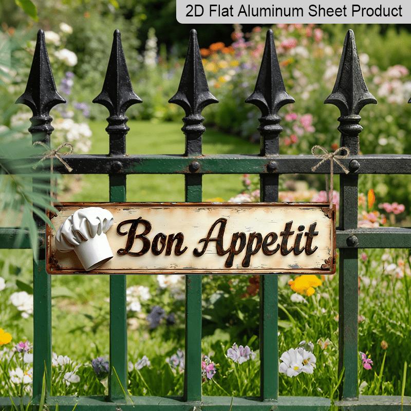 Gourmet Antique Aluminum Decorative Sign-farmhouse 2D Plane Printing, Kitchen, Courtyard, Cafe, Bar Wall Hanging Art Poster-indoor/outdoor