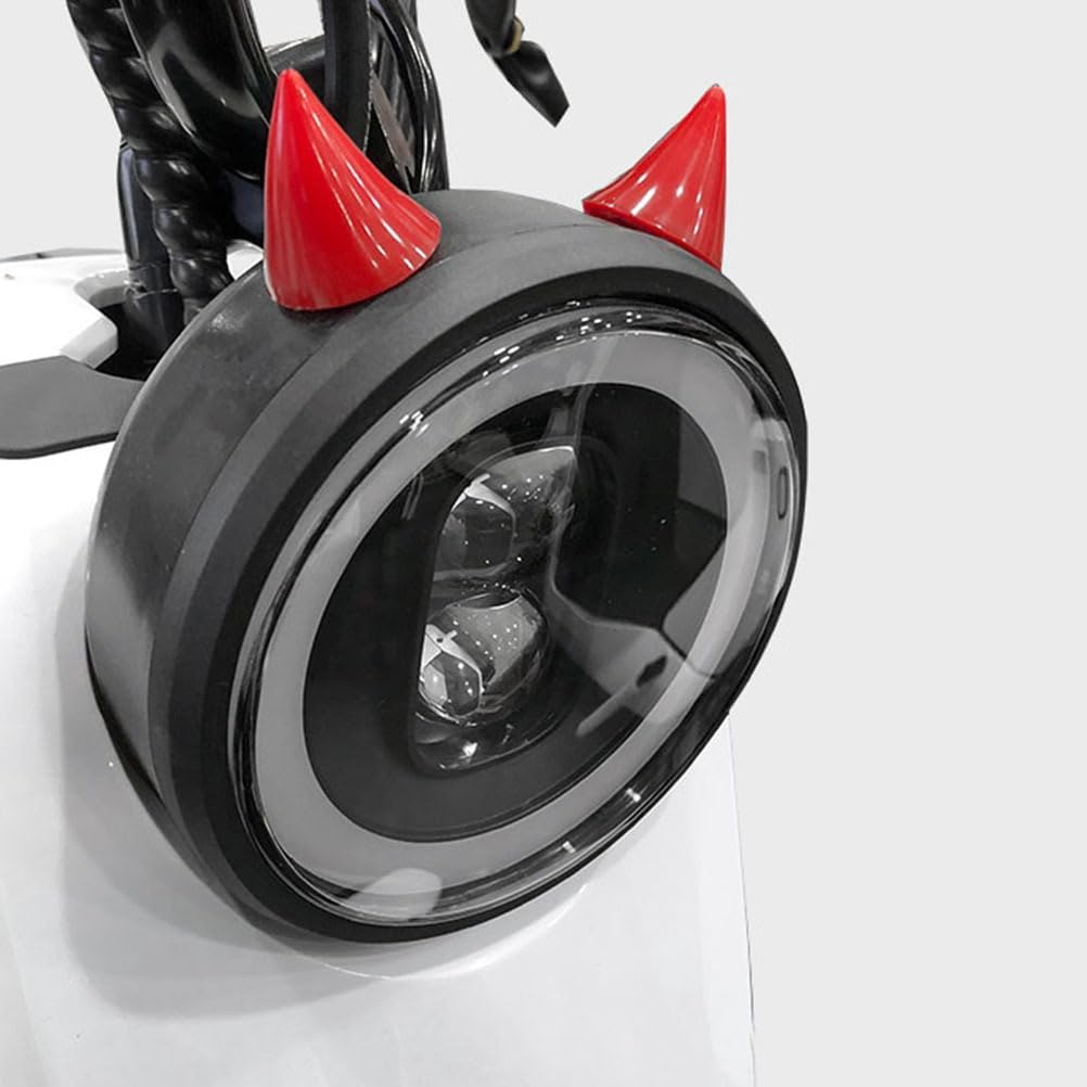Motorcycle Helmet Horns with Suction Cups 1.57 Inch Reusable Decorative Horn Accessories for Bike Ski and Motorcycle Helmets
