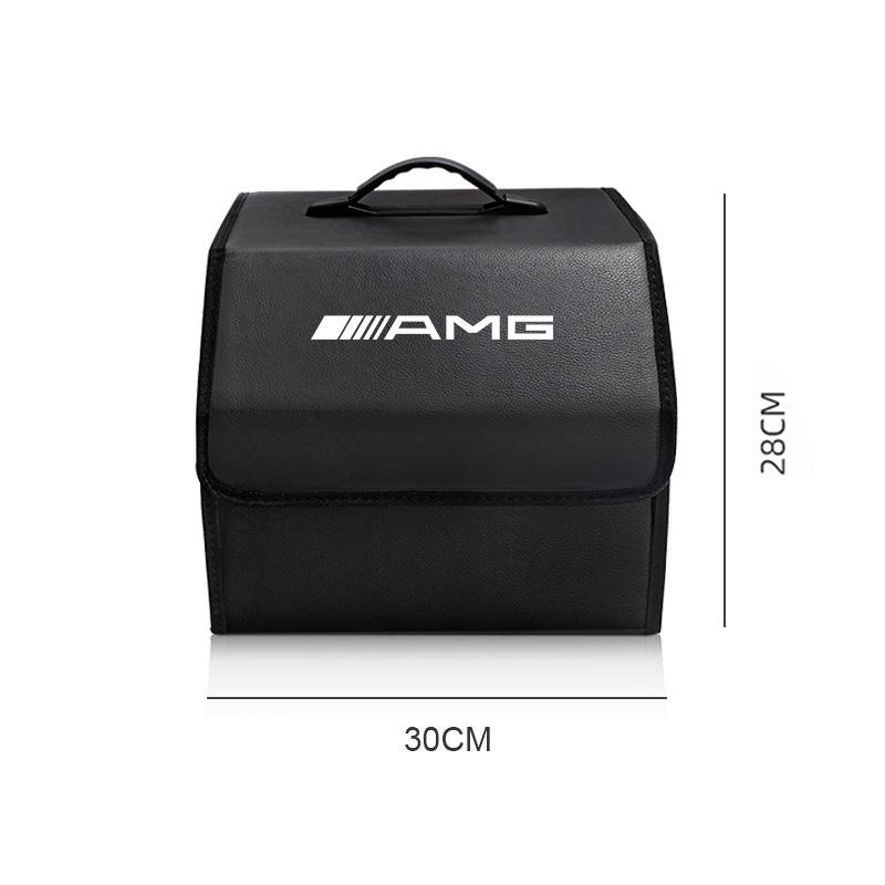 CRJ1 Large Capacity Leather Car Trunk Organizer Interior Toolbox For Mercedes Benz AMG E S C A B Class GLE GLS CLA CLE GLC CLS GLA