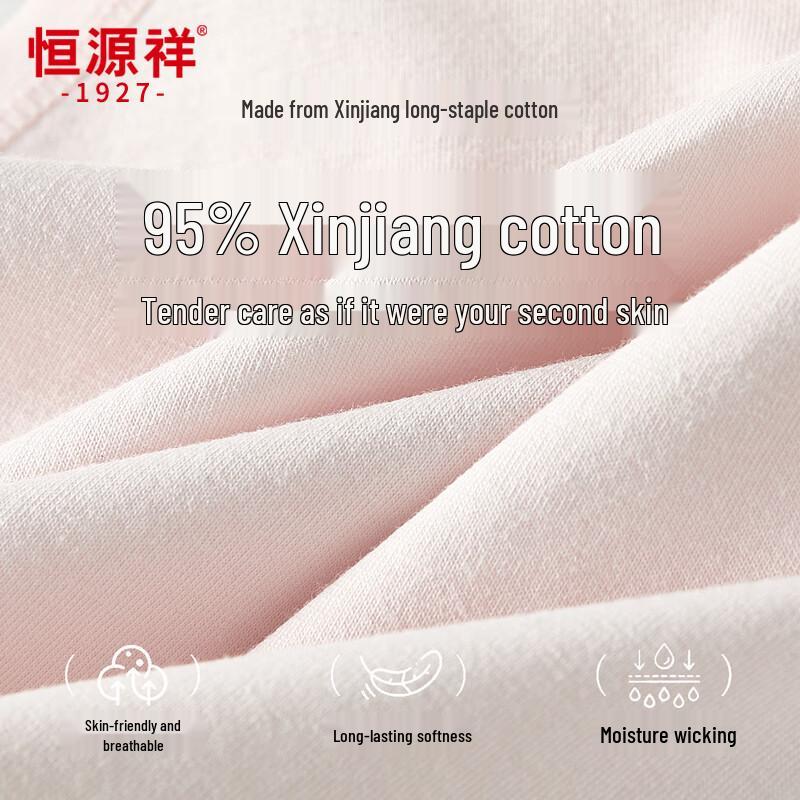 Hengyuanxiang Women's Mid-Waist Seamless Cotton Blend Panties (3-Pack)