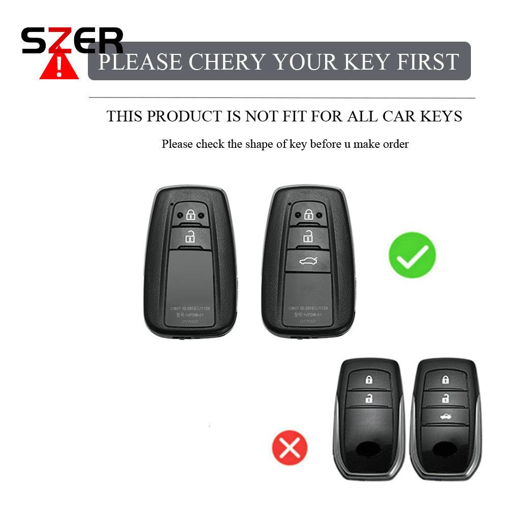 Auto Leather Tpu Car Key Cover Case Shell Fob For Toyota Prius Camry Corolla C-Hr Chr Rav4 Prado Keychain Accessories