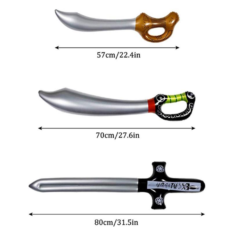 Pirate Sword Knife Balloon Inflatable Toys PVC Air Baloon Birthday Party Decorations Kids Halloween Childrens Boys Gifts