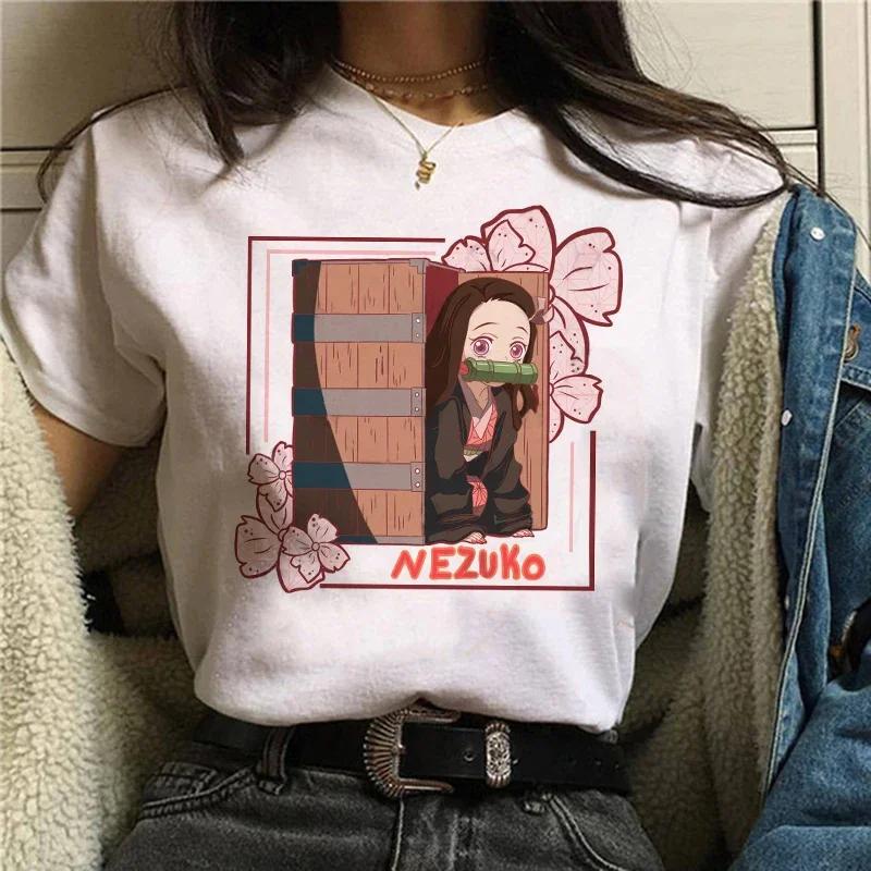 Demon Slayer Fashion Cotton T-shirt Unisex Kimetsu No Yaiba Nezuko T-shirt Unisex Tanjirou T-shirt  Anime Unisexga Trendy T-shirt