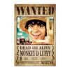Poster - WANTED LUFFY - ONE PIECE NETFLIX - 61 X 91,5 Cm - Papier Brillant - Décoration Murale