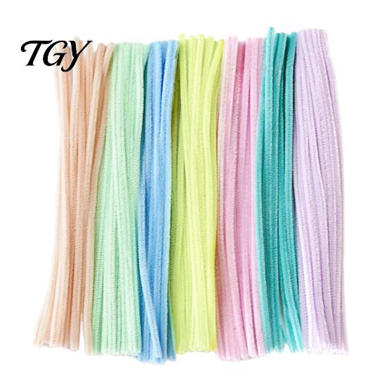 Chenille Stems for Pipe Cleaners 100Pcs Handicrafts, Flexible DIY Decorative Plush Strips Crafts Art Projects, Multi-colored Kids Adults Floral