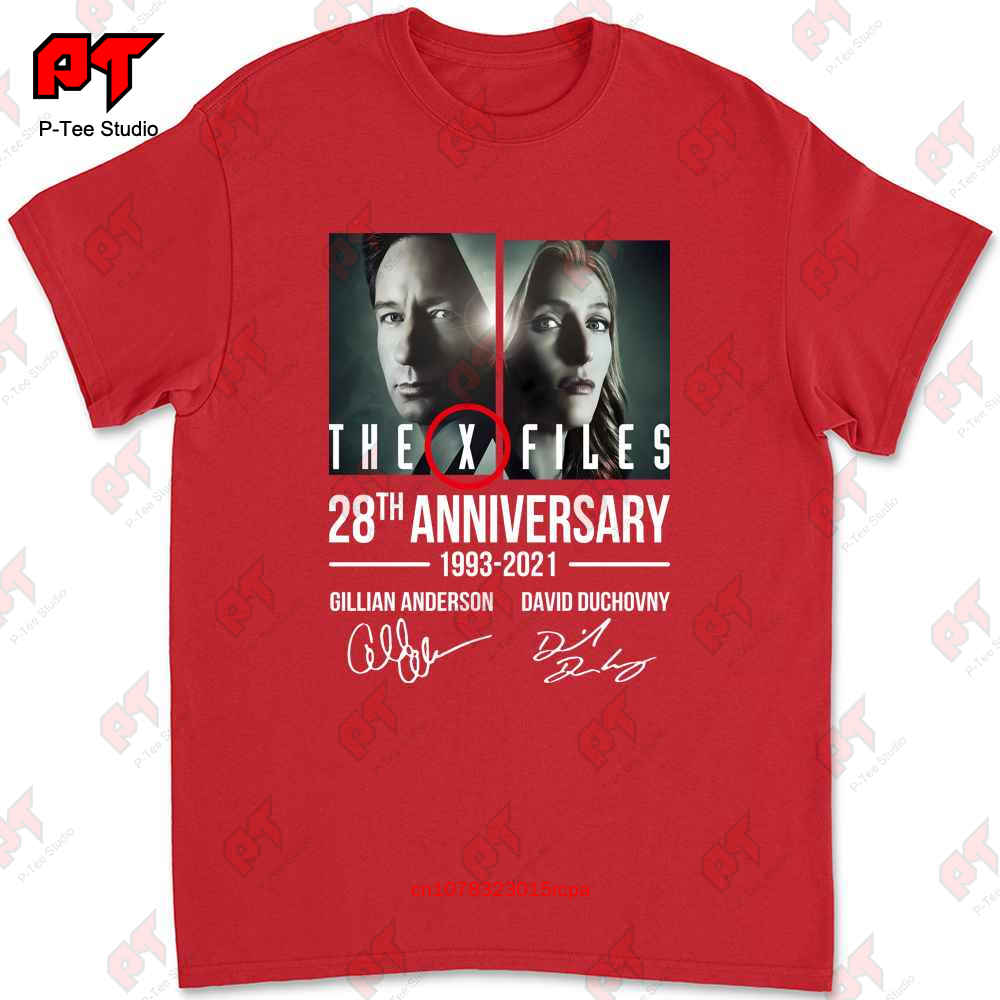 The X Files 28Th Anniversary Character Signatures T Shirt Mulder And Scully LX6U S