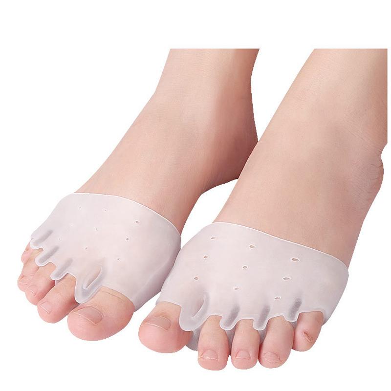 Forefoot Pads Toe Separator Cushion Pad Silicone Pain Relief Shoes Insoles Toe Hallux Valgus  Corrector Gel Pads Foot Care