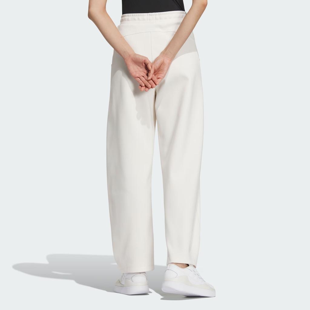 Adidas Fustl Pants Solid Color Loose Fit Drawstring Knit Sports Pants Women Pants Pink White IZ1629