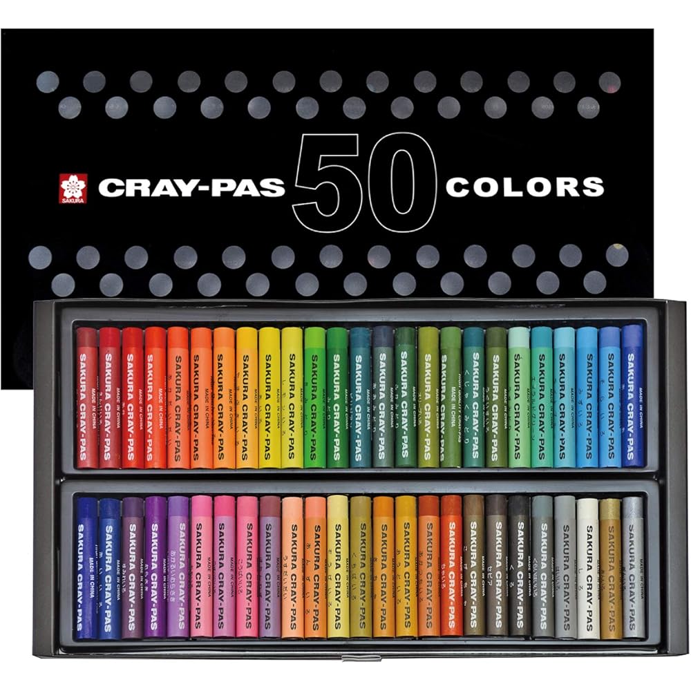 

Sakura Craypas Crepas 50 Color Set Non-Toxic Art Supplies for Drawing and Coloring