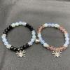 Magnetic Heart Beaded Couple Bracelets – Elastic Jewelry for Best Friends