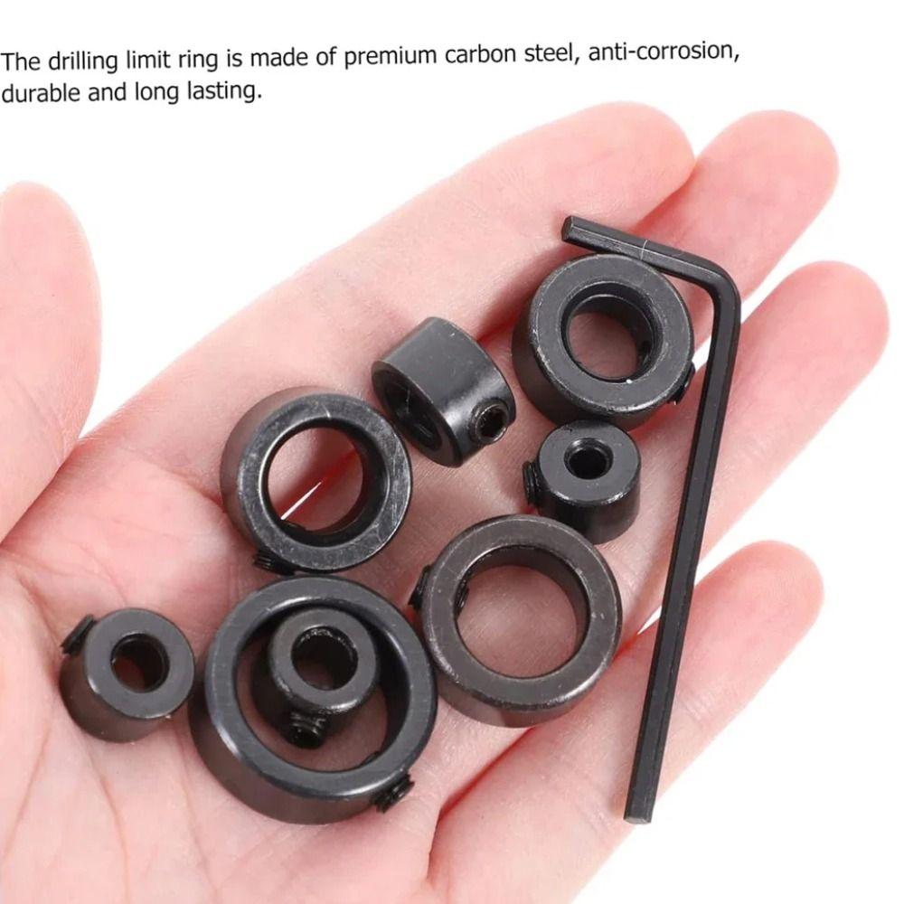 3-16mm Drill Stoper Collar Set with Hex Wrench Bit Positioner Drill Stop Ring  Woodwork Tools