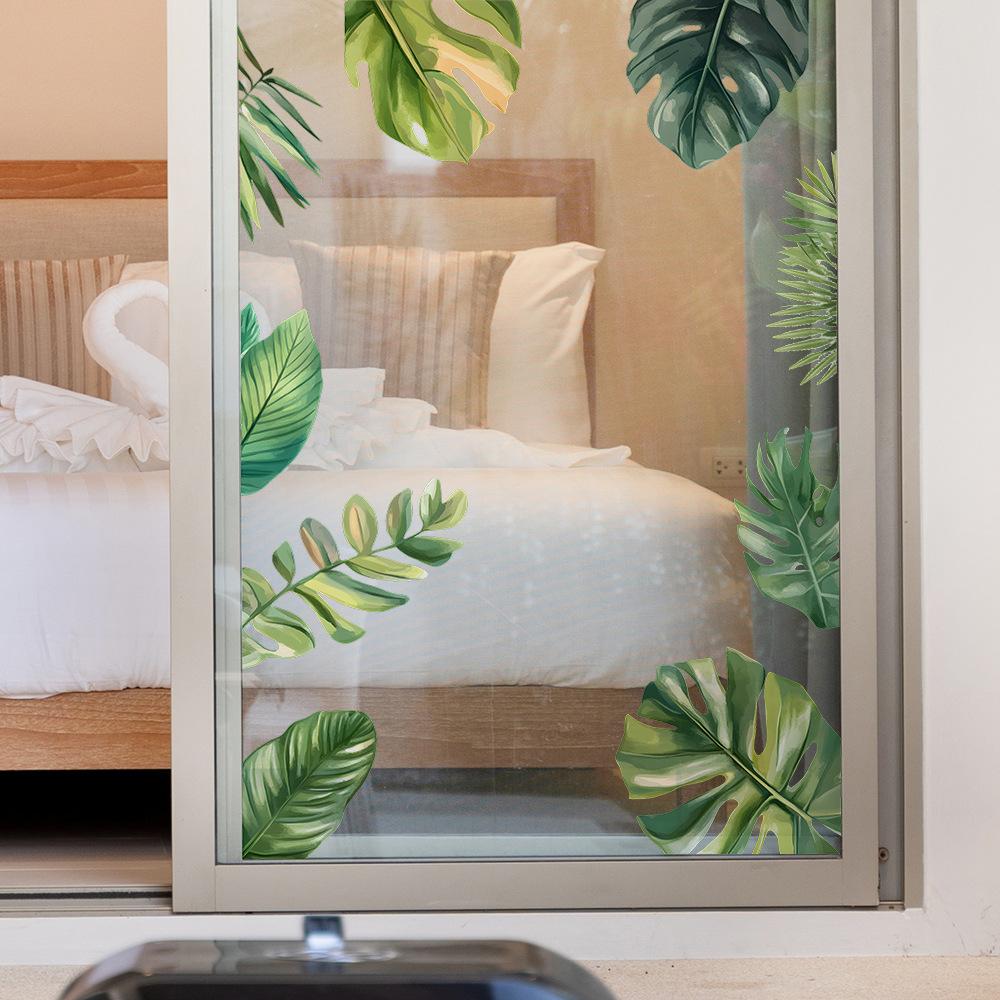 Small Fresh Greenery Turtle Back Leaves Bedroom Living Room Home Background Beautification Decoration Wall Stickers