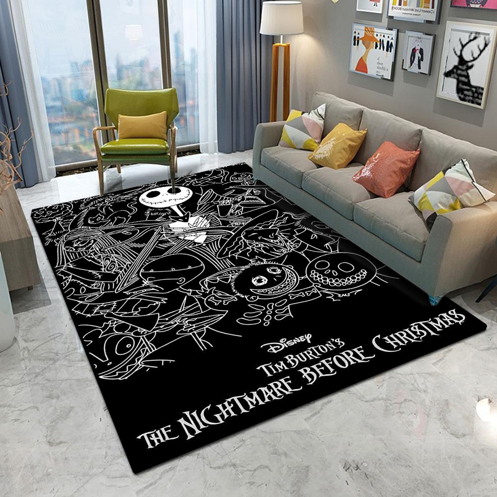 Disney The Nightmare Before Christmas Area Rug Non-Slip Bedroom Kitchen Bathroom Entracne Rug Living Room Washable Carpet