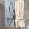 2025 Summer Women's High Waist Ice Silk Straight Leg Pants: Drapey, Floor-Length, and Wide Leg Design