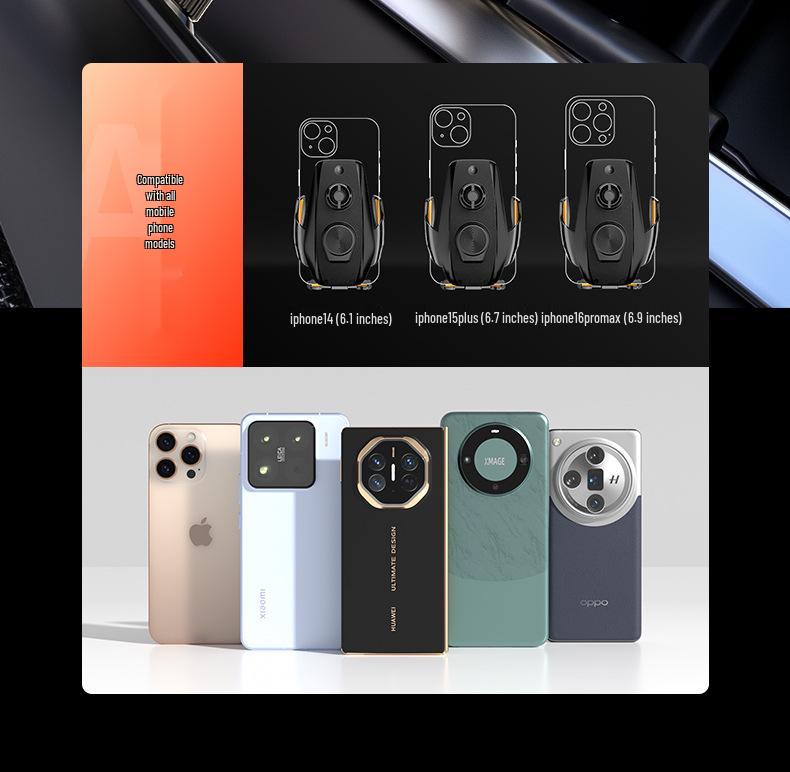 Luminous Car Logo Wireless Phone Charger Holder with Infrared Sensor