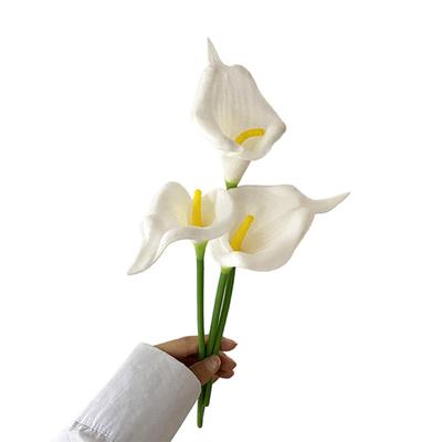Real Touch Artificial Calla Lily Flower 13.4" Lifelike Faux Flower Branch for DIY Wedding Bouquet Home Indoor Table Centerpiece