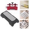 Blade Sharpening Holder Kit Double-Side Diamond Sharpening Plate Set 400/1000 Grit Knife Sharpener Bracket Kit for Planer Chisel