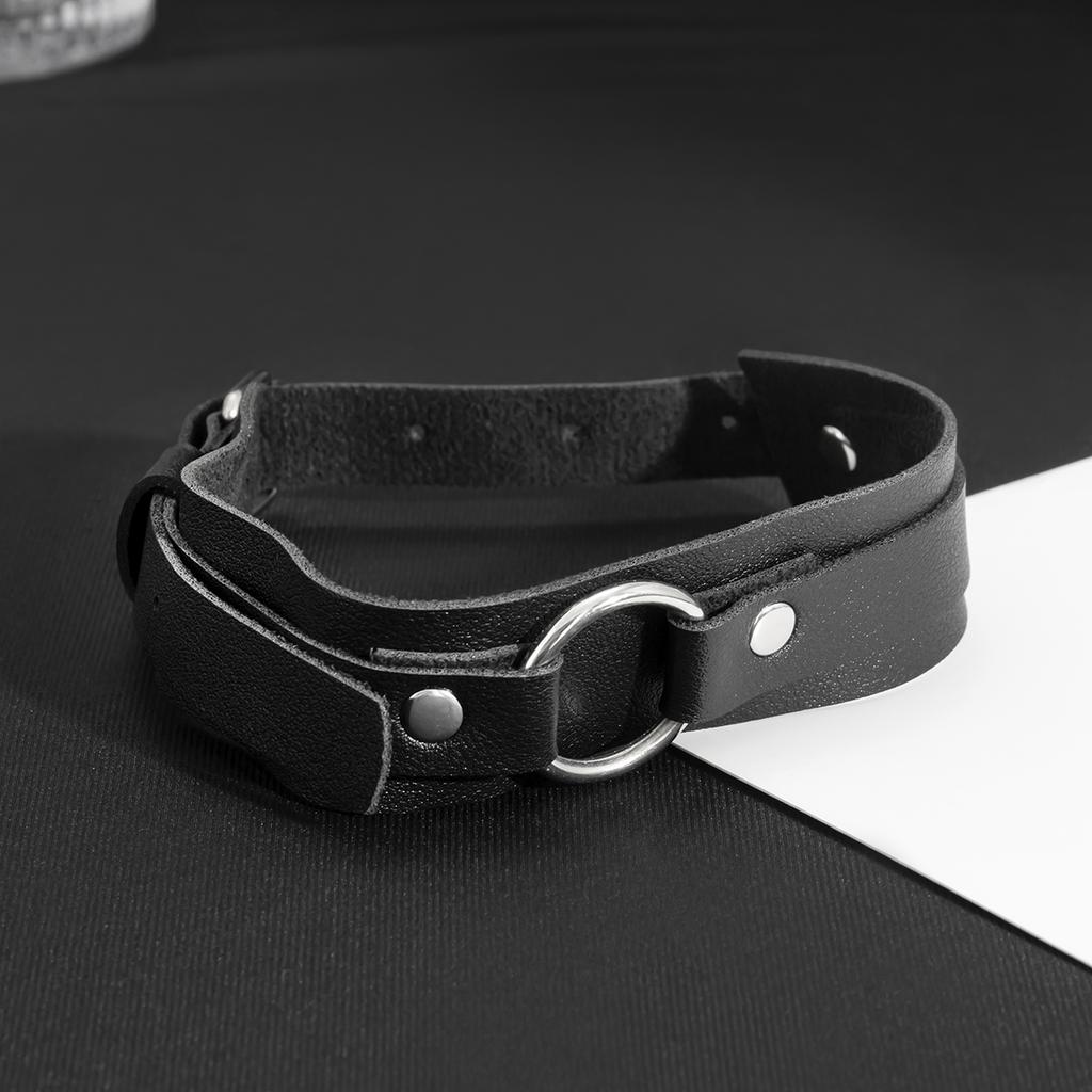 Punk Black Leather Powerful Upper Arm Bracelet Men Gothic Halloween Accessories Wide Medieval Armband 2026 Fashion Jewelry Gifts