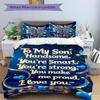 3pcs Son Love Message Duvet Cover Set, Cover For Bedroom Guest Room (1 Duvet Cover + 2 Pillowcase, Without Quilt),  yy250922207