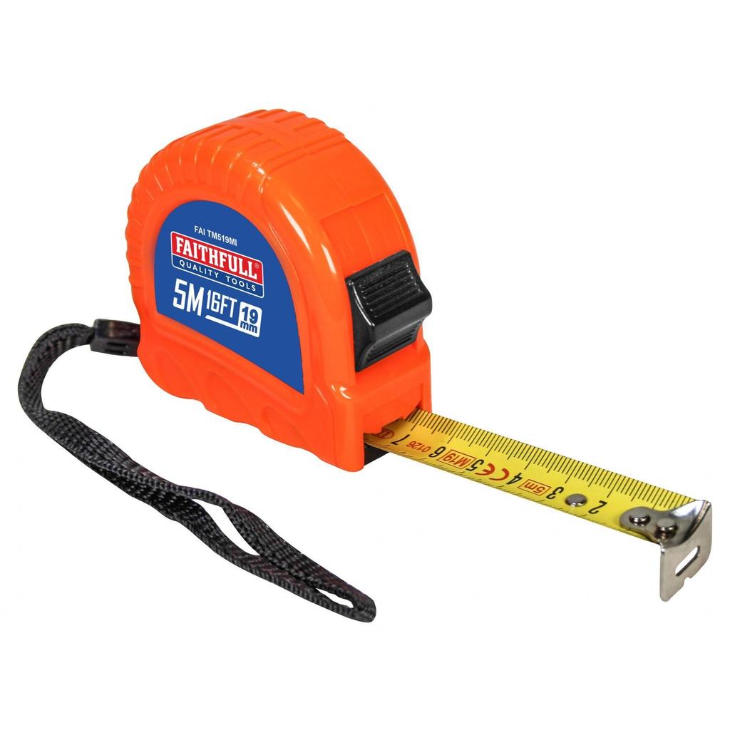 Faithfull Twin Lock Tape Measure 5m/16ft (width 19mm)