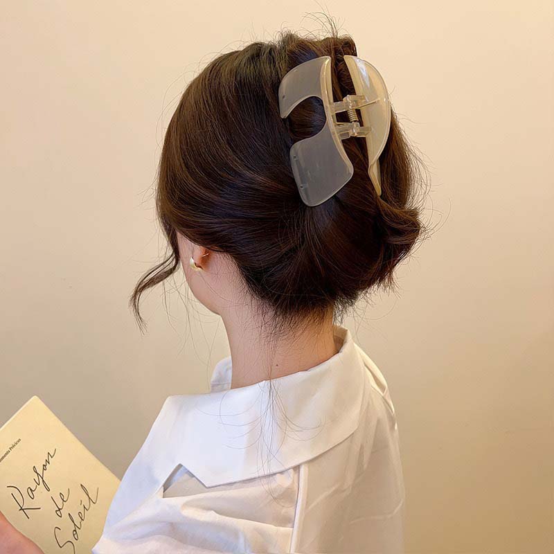 Fashion Jelly Color Grab Hair Clips For Women Girls Elegant Acrylic Large Clamp Hairpin Shark Cawl Clips Hair Accessories