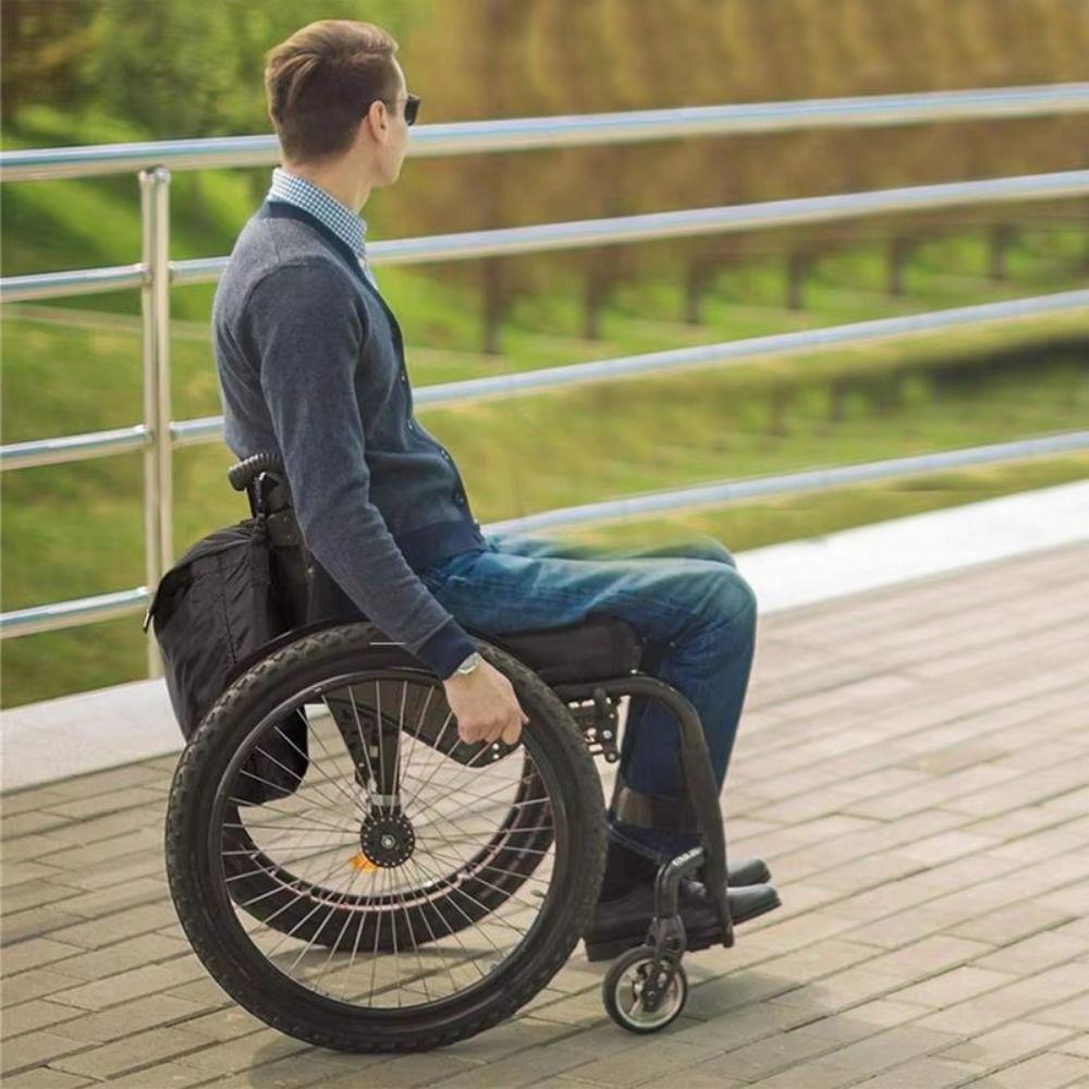 Reflective Stripe Wheelchair Backpack Bag Large Capacity Wheelchair Pouch  School Supplies