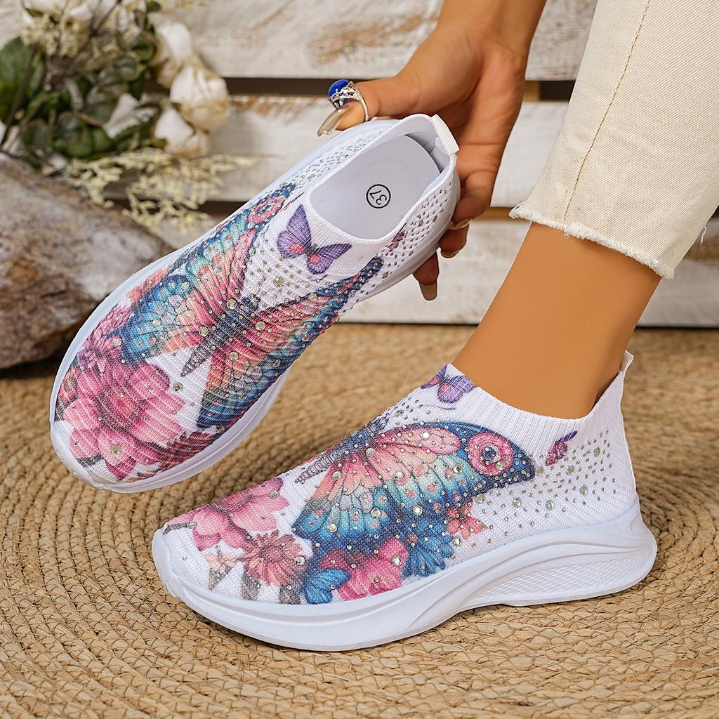 Flying woven shoes 2025 new thick baseplate shoes color matching low-top foreign trade large size fashion sports and leisure single shoes women