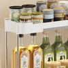 2-Tier Kitchen Counter Organizer Storage Shelf with Drip Trays Countertop Organizer Rack for Bottles And Jars Kitchen Bathroom
