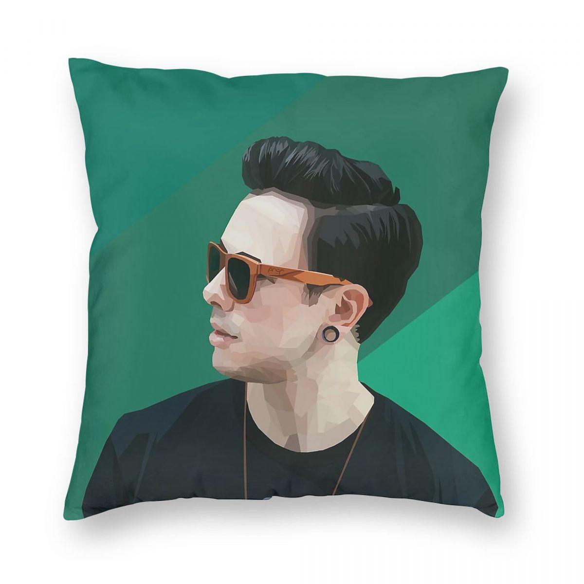 

Nathan Sharp NateWantsToBattle Square Pillowcase Polyester Linen Velvet Creative Zip Decor Car Cushion Case 18 12x12Inch