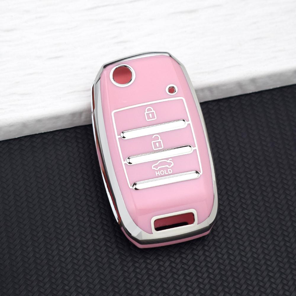 TPU Car Remote Key Case Cover Fob Shell for Kia K5 Sportage K3 K2 Forte Rio Cerato Ceed Picanto Optima Sorento Stinger KeyChains