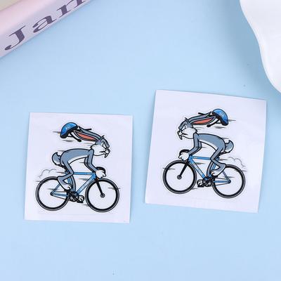 Pegatinas Crazy Rabbit para bicicleta, para cuadro, tubo superior, pegatinas impermeables para ciclismo, para bicicletas de montaña y de carretera.