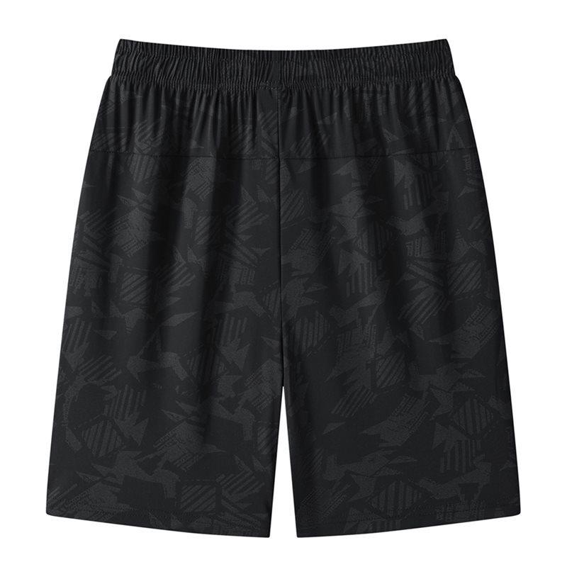 Plus Size Men's Ice Silk Breathable Bermuda Shorts - Summer Loose Fit with Drawstring.
