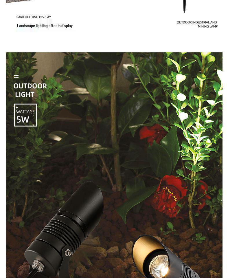 Waterproof LED Landscape Spotlights for Outdoor Trees and Garden Decoration with Ground Spike