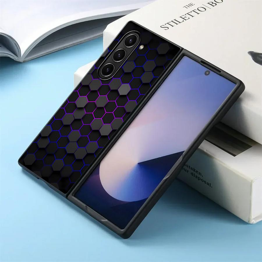 

Чехол из углеродного волокна для Samsung Galaxy ZFold4 ZFold3 Z Fold 7 6 5 4 3 ZFold6 ZFold7 ZFold5 Задняя крышка телефона Galaxy Z Fold5