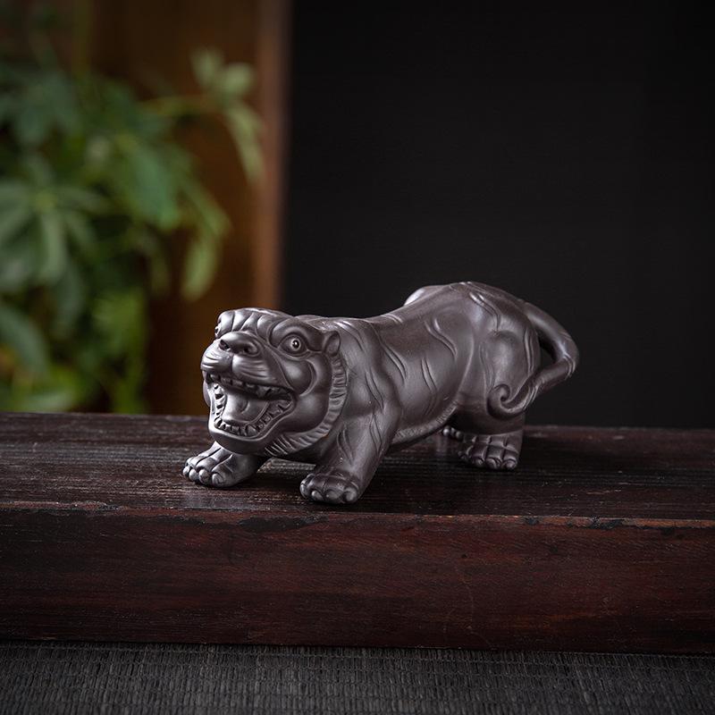 Purple Clay Zodiac Animal Horse Tea Pet Ornament – Cute, Creative Tea Table Dragon Mascot Decoration