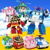 4 Pcs Robocar Poli Ambe Roy Helly Robot Transformers Toys Kids Gifts Educational