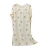 Women's Cotton Silk Short Sleeve Nightgown - Spring/Summer, Breathable, Comfortable, Lazy Style