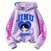2025 Nowa Bluza z Kapturem Pulower Bluza z Kapturem KPop Łowca Demonów JINU Bluza z Kapturem Dziecięca Chłopięca Moda Kurtka